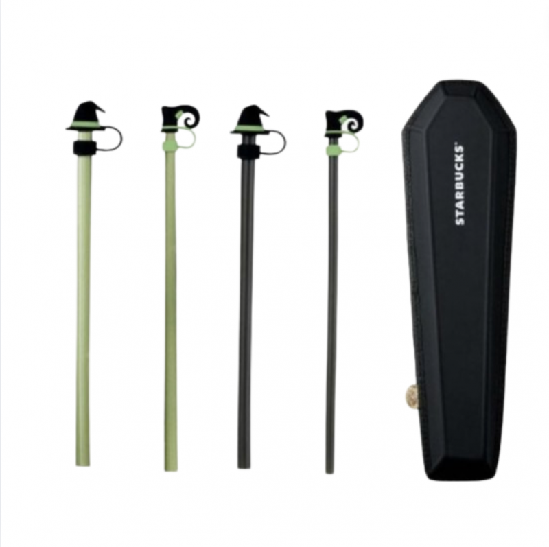 2021 Starbucks Korea Magic Halloween Color Change Straw Set