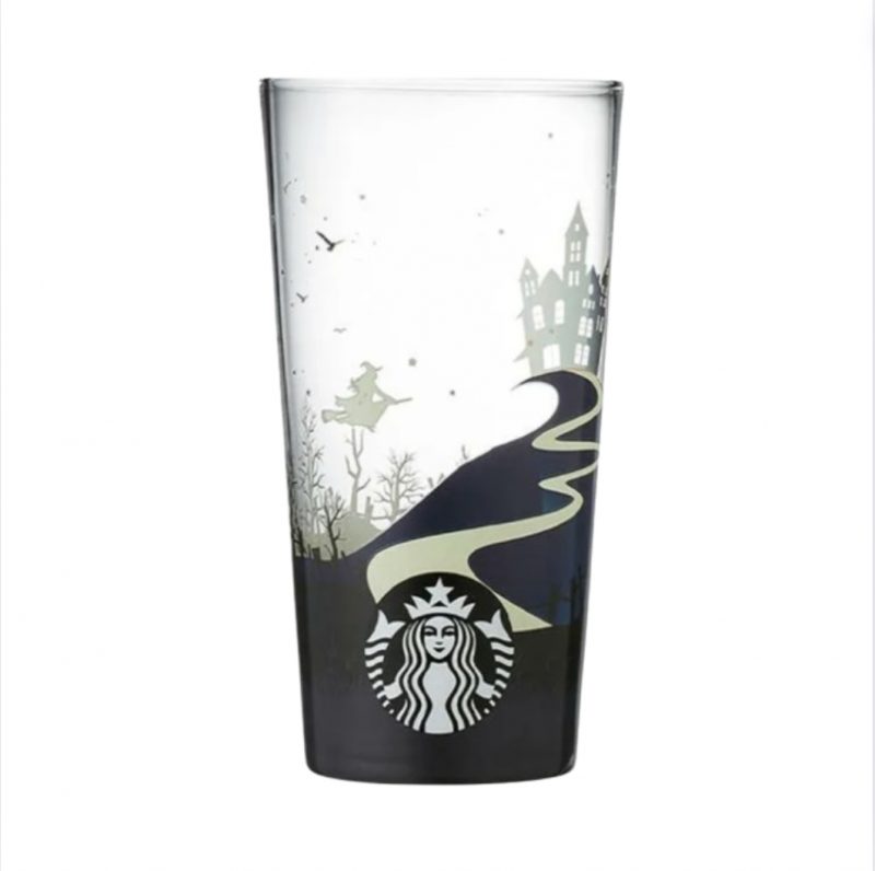 2021 Starbucks Korea Magic Halloween Gold Castle Xion Glass 580ml