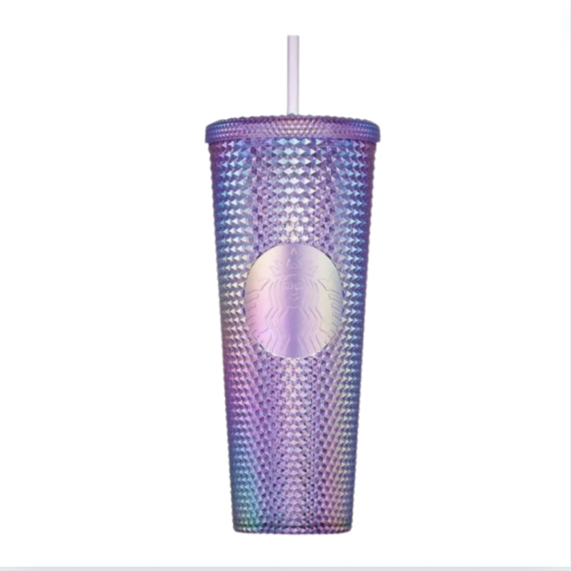 2022 Starbucks Korea Summer Stud Purple Hologram Coldcup 710ml