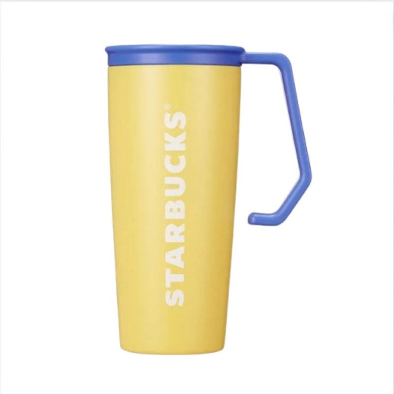 Starbucks Korea SS Summer Yellow Chubby Handle Tumbler 473ml