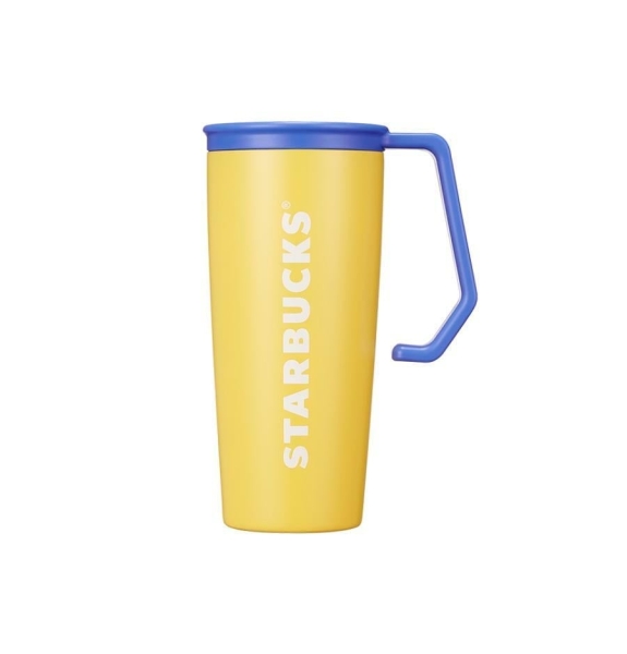 Starbucks Korea SS Summer Yellow Chubby Handle Tumbler 473ml