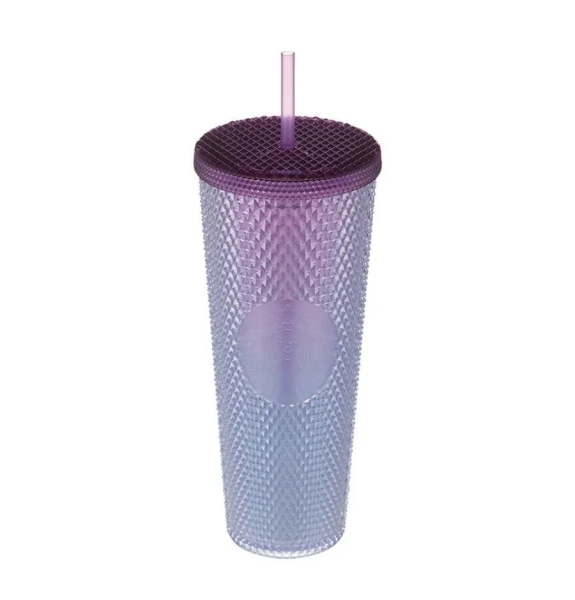 2022 Starbucks Korea Cherry Blossoms Purplebeam Stud Coldcup 710ml