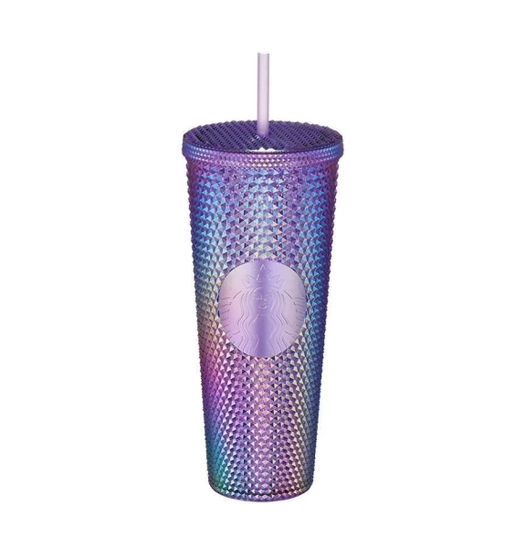 2022 Starbucks Korea Summer Stud Purple Hologram Coldcup 710ml