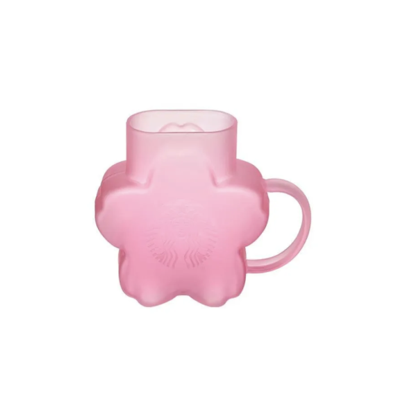 022 Starbucks Korea Cherry Blossoms Flower Handle Glass 355ml
